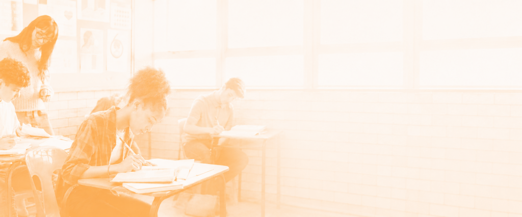 Students learning in a classroom